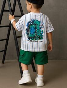 conjunto  2 pçs Shorts Bermuda infantil menino Masculina 2 a 12 anos -FORMA GRANDE