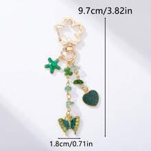 Breloc la modă în formă de fluture și inimă, breloc cu animale și flori, pandantiv pentru geantă, accesorii auto, drăguț gotic Y2K