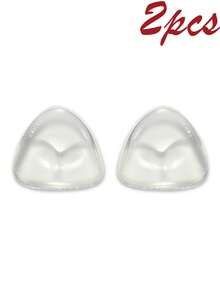2 件优雅硅胶胸垫 - 隐形、可重复使用、加厚胸垫，适用于比基尼吊带，无缝内衣增强，柔软舒适的内衣配件，适合女性穿在胸罩和泳衣中