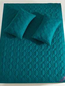 2/3pcs Waterproof Mattress Protector All-Season, Soft And Comfortable 3-Piece Fitted Sheet Set, Breathable And Noise-Free, Single/Double Beds, Suitable For Bedrooms, Guest Rooms, Schools, And Hotels. - 墨綠色 - 查看 8
