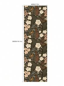 Peel And Stick Wallpaper Floral Vintage Removable Rose Leaf Black/Brown/Beige Stick On Mural Botanical Rose Wall Art Wall Decor Flowers On Navy Bluekid's Room Self Adhesive Wallpaper Wall Paper Wall Stickers Room Decor Wall Sticker