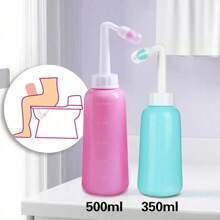 1 pièce Accessoire de toilette pour l'essuyage, brosse de bain à manche long pliable allongé, nécessaire de nettoyage portable avec bouteille de bidet et sac de transport. Soins personnels de salle de bain.