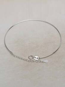 1pc Minimalist Sterling Silver Adjustable Jewelry Making For DIY Bangle Jewelry Making