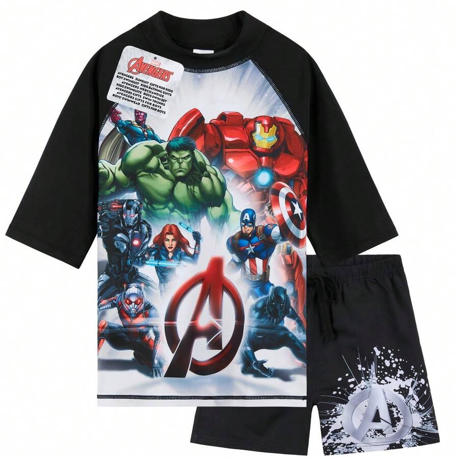 Marvel Avengers 2 Piece Swim Set - Black - View 1