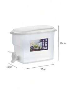 1 pieza Recipiente de agua para refrigerador con grifo, de gran capacidad para té de frutas, dispensador de agua fría, jarra de agua con hielo, dispensador de bebidas