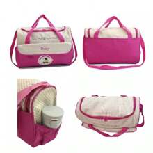 Set 5 Bolsas Pañalera Con Cambiador Bebe Botella Viaje Multiuso Mochila Articulos Unisex Para Bebes Muñecas Termica Impermeable De Maternidad Para Carreola Accesorios Backpack Moderna