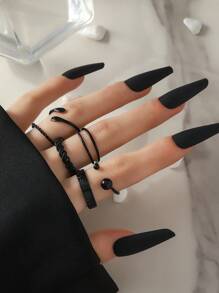 6 Stücke/Set europäischer und amerikanischer Stil durchbrochener verdrehter Fingerring