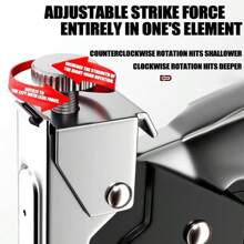 Grapadora para tapicería, de alta resistencia, grapadora manual para madera, manualidades, clavos para enmarcar, alfombras, paredes, cercas, muebles, construcción, lienzo, tela, bricolaje y uso profesional.