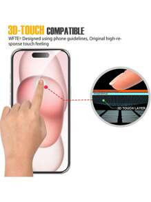 3 pièces Protecteur d'écran en verre trempé | Transparence, Revêtement oléophobe, Compatible avec étui, Installation sans bulles Compatible avec 16 Pro Max/16 Plus/16e/15/14/13/12/11/7/8/6 Cadeau pour anniversaire, famille, amis Protecteur d'écran de téléphone, accessoires de téléphone