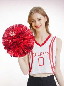 2pcs Cheerleader Pom-Poms, Cheer Dance Hand Flowers, Sports Game Hand Flowers