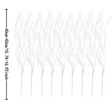 10 件白色闪光金属丝花环，适用于情人节、圣诞派对装饰、DIY 工艺品，营造异想天开的冬季氛围，圣诞节