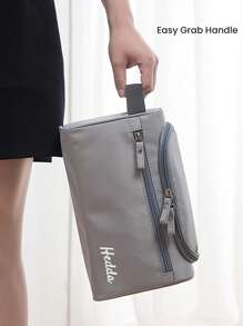 1pc Custom Name Toiletry Bag Personalised Monograms Travel Bag For Women Men Customized Hanging Cosmetic Organizer Water Resistant Makeup Bag For Accessories Toiletries Medium Size Large Capability Travel Essentials