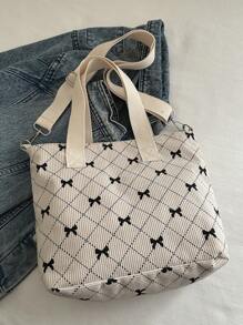 Large Capacity Women Tote Bag, Fashionable New Casual Canvas Handbag, Minimalist Shoulder Bag For Students, Can Be Worn Crossbody