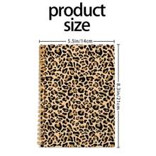 1 pezzo Quaderno a spirale con stampa leopardata, design con stampa animale nero/marrone, per ufficio, scuola, diario e forniture artistiche, materiale scolastico, copertina con motivo audace, 5,5x8,3 pollici