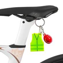 Kreatywna kamizelka + brelok do kasku z materiałem odblaskowym do nocnych podróży i uprawiania sportu, nadaje się do plecaka, bagażu, jako dekoracja wisząca