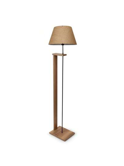 Well Home Vloer Lamp 100% Wooden Shade, Cream, Victoria Collection, 21x35x150, E27 Socket Max 60 W. Free Shipping 24/72h.