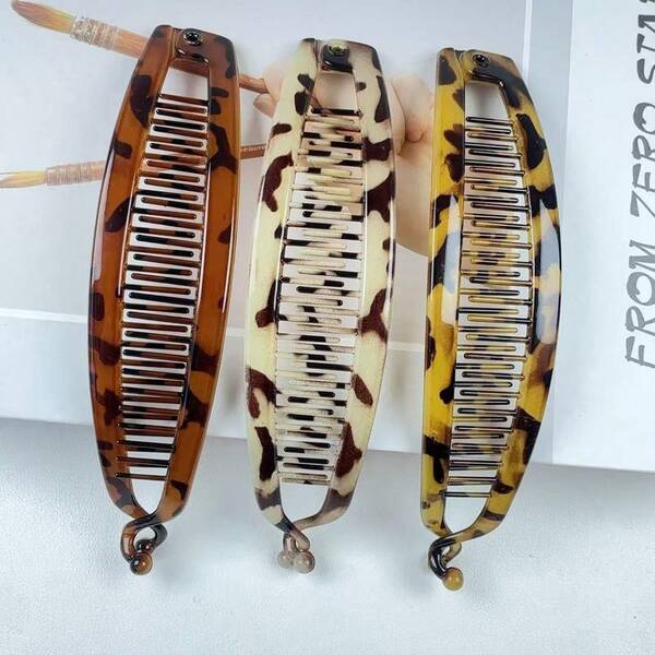 3 قطع/2 قطع مشابك شعر موز كبيرة، مناسبة للشعر السميك، مشابك شعر مموجة، مخالب شعر، مشابك شعر للكعكات والشعر المرفوع والذيول، ديكور يومي، طراز عادي وأنيق