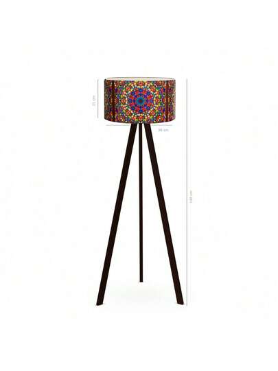 Well Home Zwart Tripod Vloer Lamp 100% PVC Shade, Lysergic, Tanganica Collection, 21x38x140, E27 Socket Max 60 W. Free Shipping 24/72h. view 2