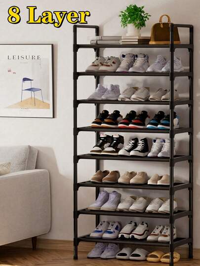 1個 シンプルな靴ラック、省スペース、ミニマリスト、防塵、頑丈、ファッショナブル、組立て・分解が簡単、ポータブル、リビング、寝室、玄関、オフィス、ホームに適し、多層収納、ホリデー/バレンタインデーのギフトに