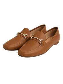 Women's Comfortable Square Toe Loafer With Elegant Detail 3022-01 - Lạc đà - Xem 1