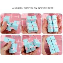 1 pièce Cube 2x2x2, cube magique créatif et infini, couleurs macarons, exercice des doigts, soulagement du stress, vente en gros