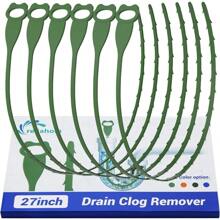 6 Pack 27 Inch Drain Snake Clog Remover Drain Hair Catcher Sink Snake Drain Cleaner Drain Auger Removal Tool For Shower Kitchen Sink Bathroom Tub Sewer