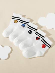 5 Paar Kinder Spinne-Man Design atmungsaktive Sport Knöchelsocken, geeignet für alle Jahreszeiten