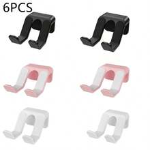2/3/6pcs Everyday Comfortable Wall Mount Controller & Headphone Holder, ABS Material, Fit For Home And Office Organization, Multi-Functional Display Rack - Multicolor - View 10