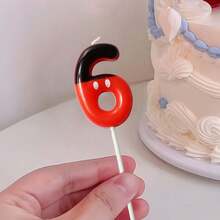 1pc Cute 0-9 Number Cake Candles In Black & Red Colors, Cake Decorations For Birthday, Anniversary, Party Favors, Birthday Party, Cupcake Toppers, Birthday Party Plates, Gender Reveal, Bachelorette Party, Graduation - Princess Theme, No Feathers, Multi-Purpose Celebration Candles, No Electricity Required, Birthday Candles, Birthday Decorations, Happy Birthday, Room Decor - Black & Red - View 17
