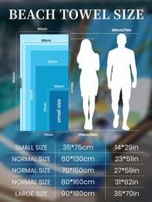 1pc Bluey Beach Towel, Bluey And Coconut Tree Pattern Swim Towel, Bath Towel, Fashion Style Beach Towel, Super Absorbent Bath Towel For Bathroom, Swimming, Fitness, Yoga, Soft And Comfortable Microfiber Towel, Lightweight And Portable, Wind And Sun Protection, Sandproof For Summer Travel, Vacation Holiday Bathroom Decor, Available With Or Without Storage Bag - Multicolor - View 3