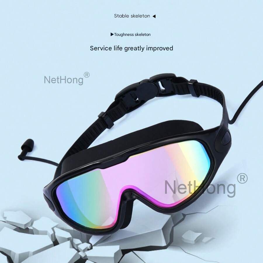 NetHong Adjustable Anti Fog Swimming Goggles Ultra-Clear Vision For Men Women Adult - Black - View 1