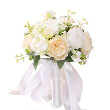 Bridal Bouquet, Elegant Artificial Flower Bouquet Fake Flowers Bouquet Wedding Supplies