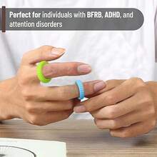 5/10/20/30PCS Sensory Rings, Stress Relief Fidget Sensory Toys, Fidget Rings, 3D Printed Rings, Fidget Ring For Anxiety, Stress Relief Rings, Spinner Rings, Silent Stress Reducer Ring, Birthday Party Gifts, Random Style And Color - Multicolor - View 7
