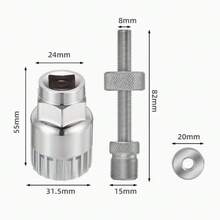 VXM Bicycle Bottom Bracket Removal Tool, Fixed Gear/Mountain Bike Spline & Cartridge Bearing Bottom Bracket Repair Tool Kit, Cycling Maintenance Tools - Multicolor - View 5