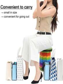 Portable Folding Telescopic Stool For Osaka Expo 2025 Queuing & Outdoor Travel – Heavy-Duty 400lbs Collapsible Chair For Long Lines, Camping, Picnic, BBQ & Hiking