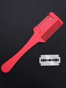 1 件理发剪刀 + 10 个刀片，双面打薄梳。家用理发剃须刀。打薄和修剪头发。成人梳子。理发工具。女士打薄梳。刘海修剪工具。 - 彩色 - 查看 11