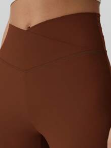 RUNONWHEELS 5 Women Flare Leggings No Front Seam Flare Yoga Pants With Tummy Control Crossover High Waist And Wide Leg Butt Lift Line