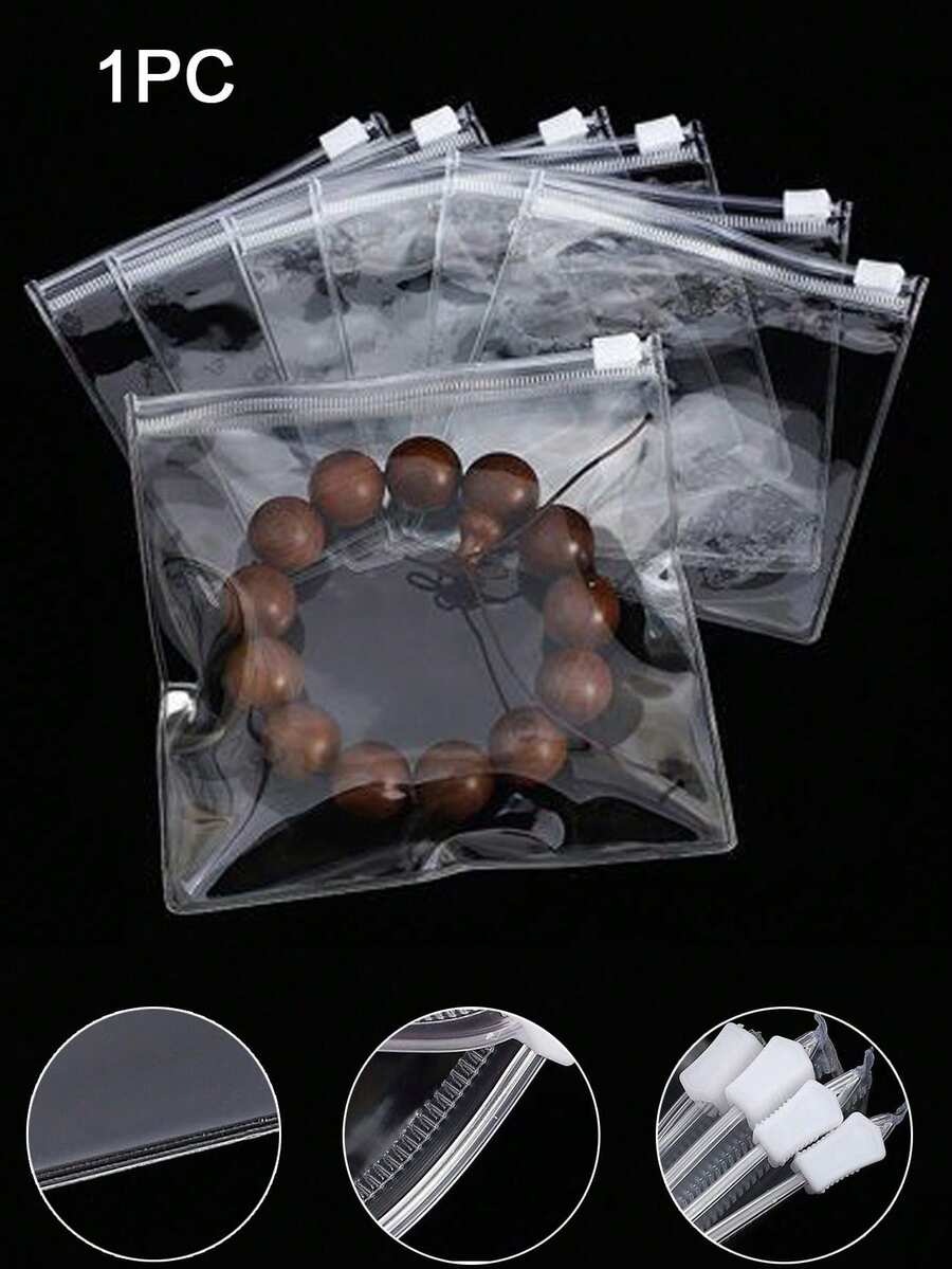 1PC Clear PVC Jewelry Bags With Zipper, Clear Jewelry Storage Bag Zipper Closure Dustproof Pouches,Small Dustproof Jewelry Pouch For Home, Anti-Oxidation Jewelry Zipper Bags Plastic Bags,Transparent , Reusable Storage For Braceletstravel Essentials Travel Accessories Travel Bag Vacation Holiday Back To School School Stuff Jewellery Box Jewelry Organizer
