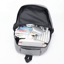 Mochila antirrobo impermeable con puerto de carga USB, mochila de viaje grande para hombres, mochila para la universidad y negocios con cerradura de huella digital, de tela Oxford, regalo perfecto para trabajo y escuela en la temporada de regreso a clases formal/de negocios - Azul - Ver 5