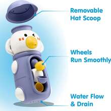 1pc Kids' Bath Toy, Rotating Duck Water Car, Spraying Elephant Shower Toys, Suction Cup Mounted, Summer Baby Bath Toys