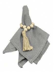 2/6/12pcs Striped Napkins, Washable & Reusable, Suitable For Restaurant, Living Room, Home Decor - Multicolor - View 5