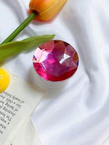 1 suport de telefon cu prindere din stras cu pietre prețioase în culorile bomboanelor, suport portabil pentru birou, suport reglabil pentru telefon cu pernă de aer, compatibil cu iPhone, telefon Android, cadou pentru ziua de naștere, familie, prieteni, prindere de telefon cu prindere prin tragere, accesorii pentru telefon