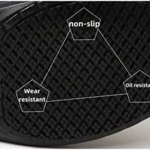 Unisex, Professional Non-Slip, Oil-Resistant, Waterproof, And Wear-Resistant Shoes. Toe Cap Design Protects Feet. Minimalist Solid Color Style, Low-Top, Easy Slip-On. Thick Sole Stable And Comfortable, With Heat Insulation Function. Suitable For Kitchen, Catering, Hotel, Food Factory, And Home Wear. Made Of High-Quality Durable Materials, Classic Black Color, Versatile And Practical. Specially Designed Professional Work Shoes For Chefs And Kitchen Workers!