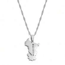 1pc 2.5cm Mayotte Pendant Necklaces For Women Girls Mamoudzou Mahore Jewelry