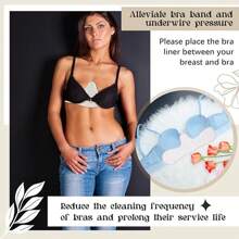 3PCS/5PCS Upgrade Cotton Bra Liners, Under Breast Sweat Absorber Pads, 10X Odor Control Moisture-Wicking Absorbent Skinfold Separators Inserts Protectors For Underarms Underboob Postpartum