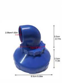 Boquilla de entrada de piscina giratoria 360 grados apta para tubos de 32mm y 38mm, accesorio de ventilación de plástico azul