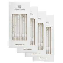 6pcs/12pcs/24pcs Glitter Dot Straight Wax Birthday Candles & Spiral Pearl & Colorful Flame Birthday Candles, Decorative Candles Suitable For Home Decor, Birthday, Dinner Party, Wedding, Valentine's Day, Easter, Household Decoration, Birthday Decoration, Gifts, Seasonal Use - Gold & White - View 15