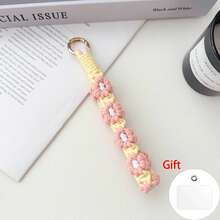 卡通雏菊花钥匙扣、手机挂绳、腕带、包包吊坠 - 彩色 - 查看 13