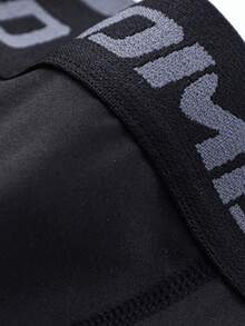 Mallas de fitness para hombre, adecuadas para correr - Negro - Ver 2