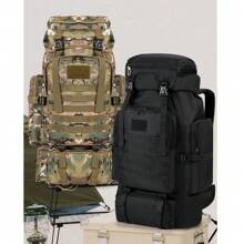 NEWHEY Mochila de camping/senderismo de 80L, mochila rústica militar MOLLE, mochila de senderismo impermeable y ligera